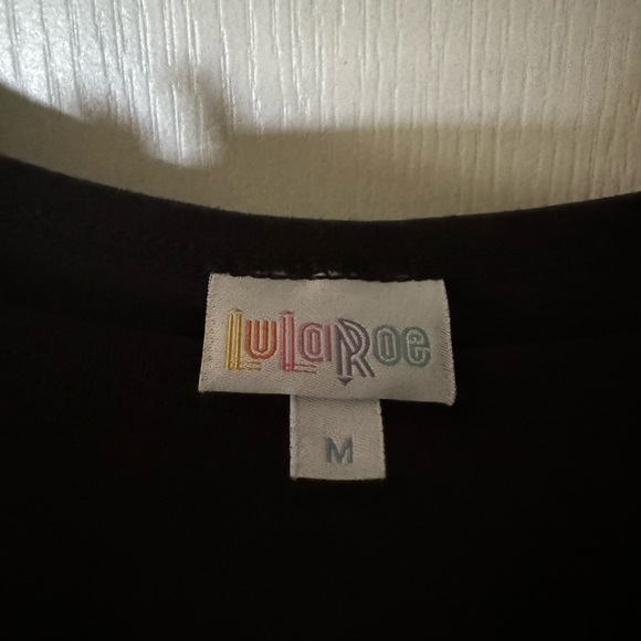 Womens black Lularoe dress high/low hem size M short sleeve - Picture 2 of 4